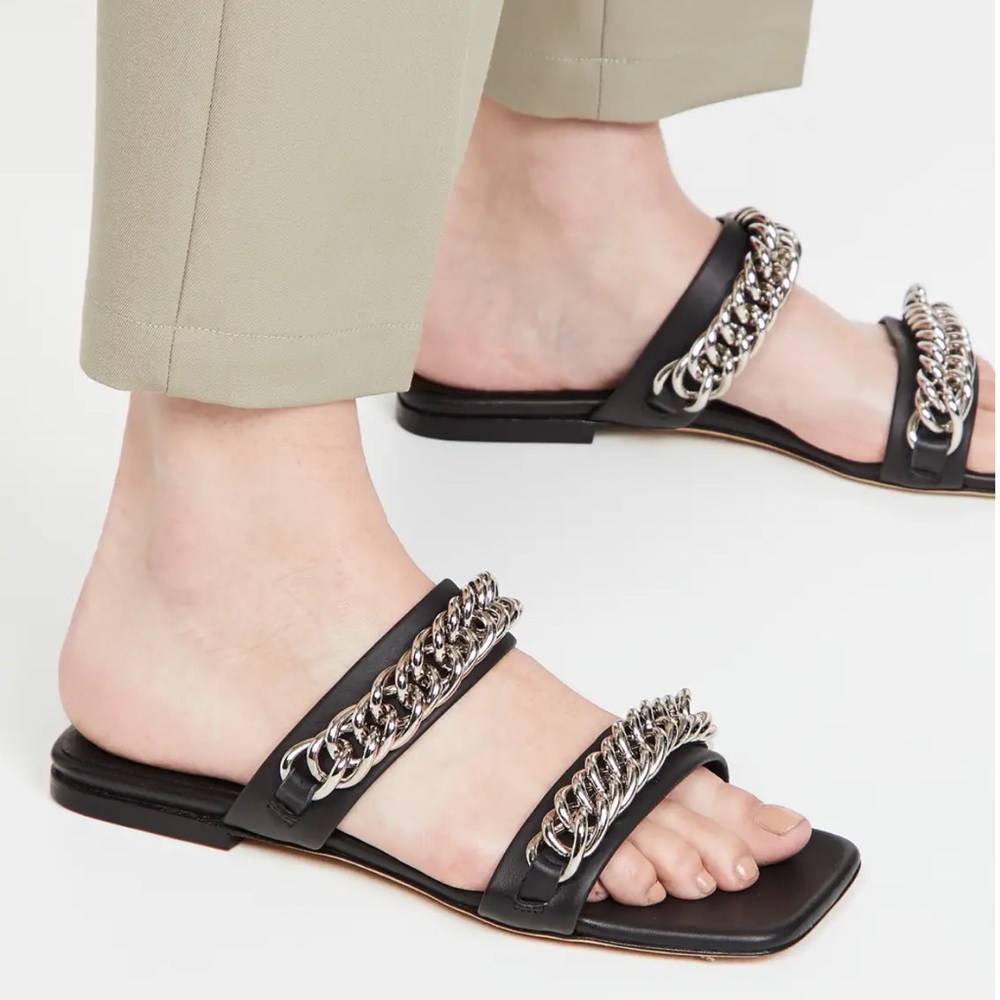 Anine Bing Tony Chain Sandals, Size 39 (US9)